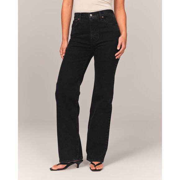 Abercrombie & Fitch Women's High Rise Black Jeans - Picture 1 of 11